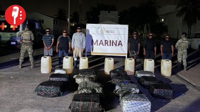 Semar asegura 650 kg de cocaína y detiene a seis en costas de Michoacán
