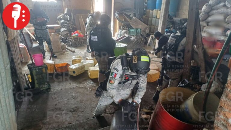Aseguran 2,400 litros de hidrocarburo durante cateo en Tlaxcala