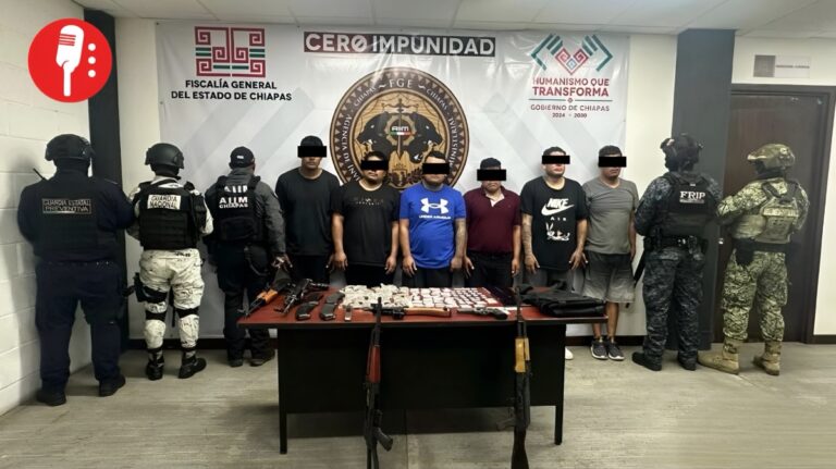 Detenidos seis miembros del CJNG en Chiapas
