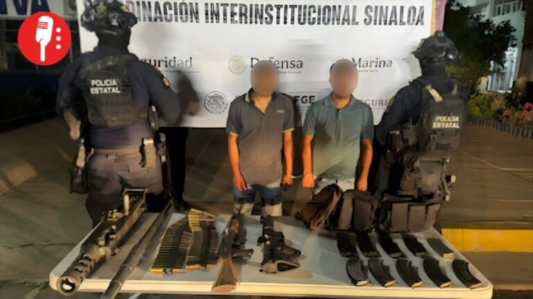 Incautan arsenal tras persecución en Navolato