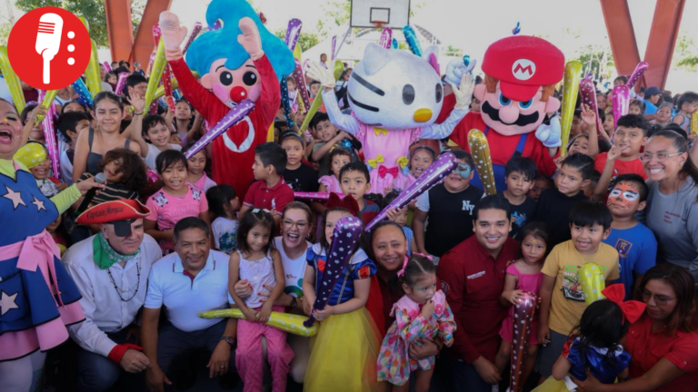 Mega festejo del Día del Niño lleva alegría a infancias de Playa del Carmen