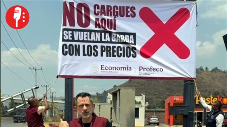 Profeco empieza a poner lonas para exhibir a gasolinerías careras
