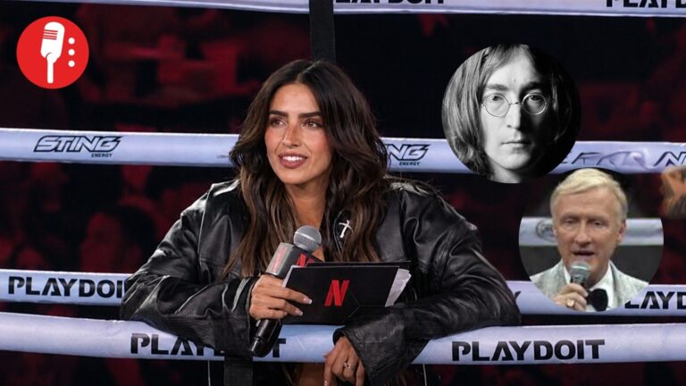 Barbara de Regil revive a John Lennon en evento de box; confunde a histórico presentador