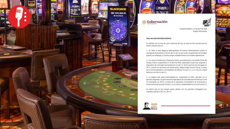 Segob niega vínculos con red de juegos de azar
