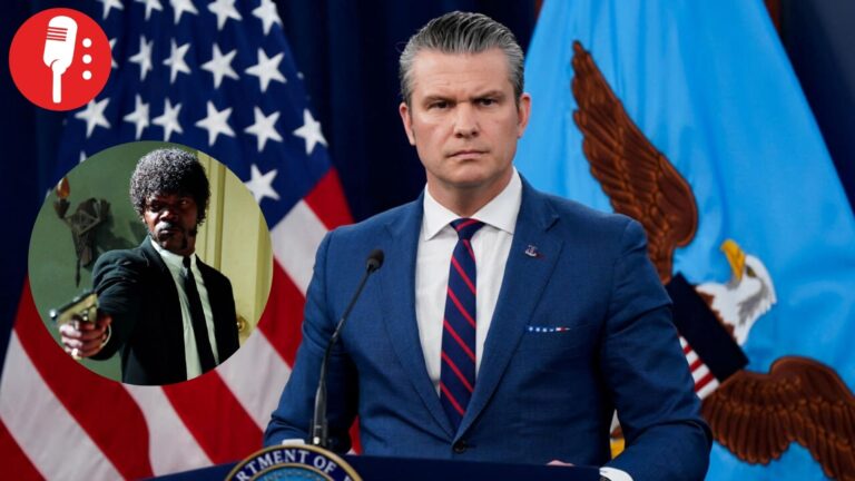 Pete Hegseth, secretario de Guerra de EUA, cita versículo falso de “Pulp Fiction” en lugar del bíblico