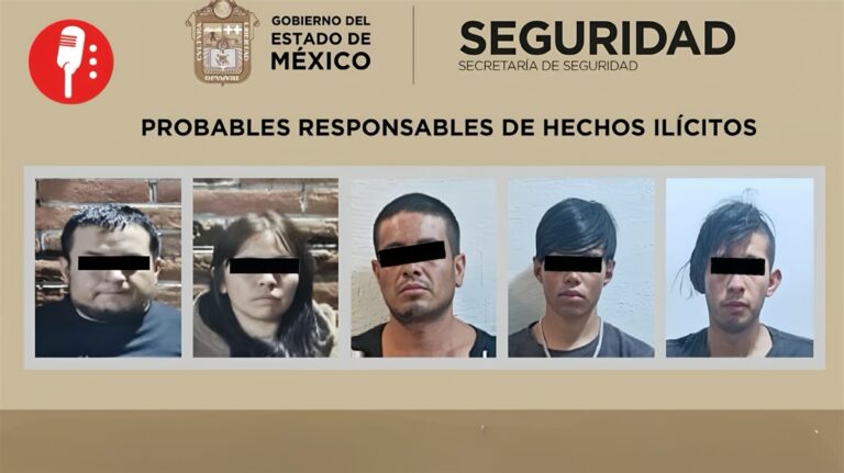 Detenidos siete miembros del CJNG en el Estado de México