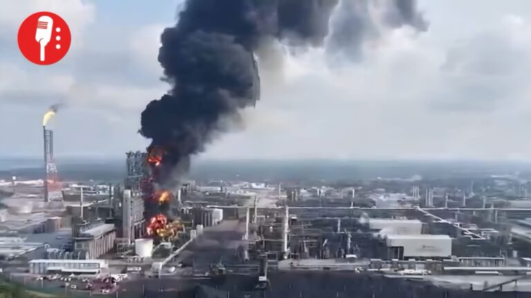Incendio controlado en la refinería de Dos Bocas