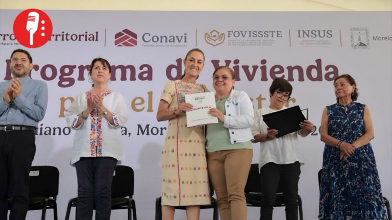 Sheinbaum condona créditos del Fovissste a 825 familias morelenses