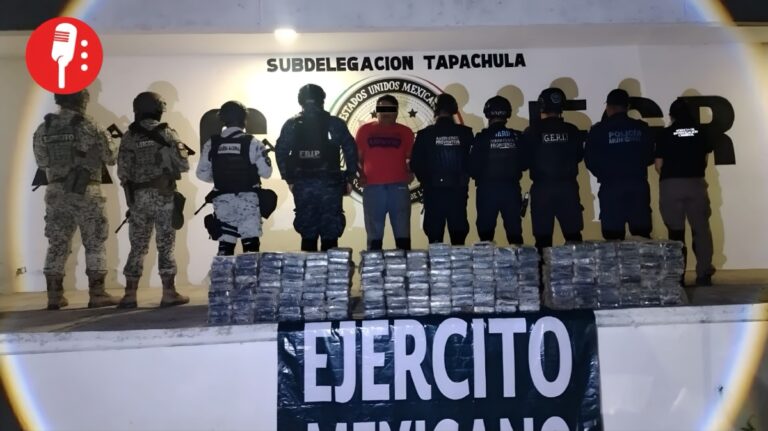 Cae cargamento de cocaína en Tapachula