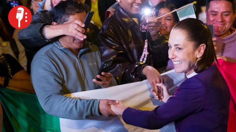 Sheinbaum recibe un abrazo multitudinario en Barcelona