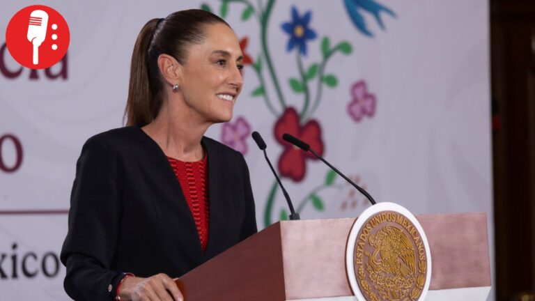 Sheinbaum se ríe del “cantinfleo” de Maru Campos en medios chayoteros