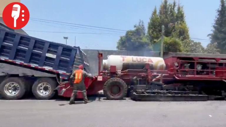 Avanza mejora vial en Toluca con apoyo de la “Diablo Dragón”