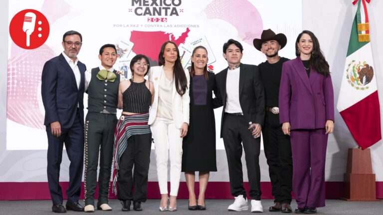Acompañada de Majo Aguilar y Junior H, Sheinbaum presenta segunda edición de “México Canta”