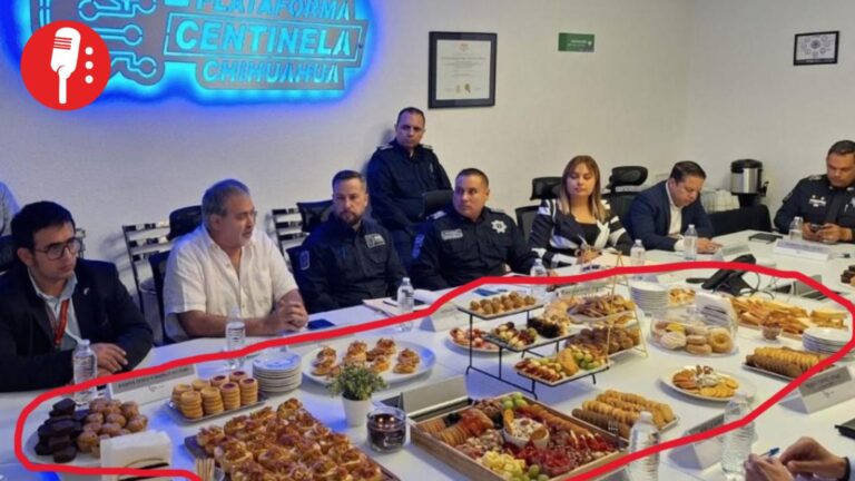Exhiben comida de lujo en “reunión de seguridad” de Maru Campos en Torre Centinela