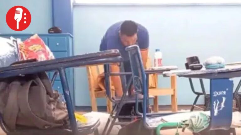 Exhiben a maestro de Ética robando mochilas de alumnos en Sonora; lo suspenden del cargo