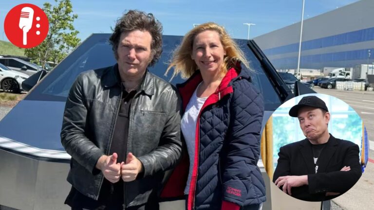 Javier Milei sigue de arrastrado con Elon Musk; ¡le pidió una Cybertruck de regalo!