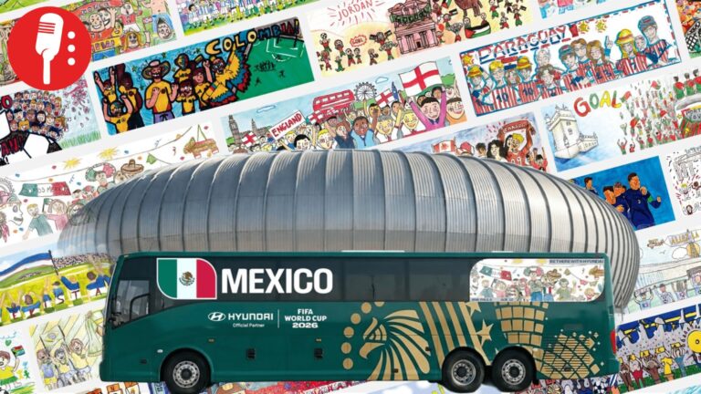 Hyundai y FIFA presentan autobuses del Mundial con dibujos hechos por niños
