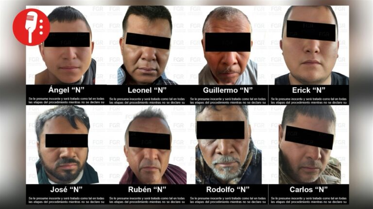 Procesan a ocho presuntos criminales de “Los Linos” en Morelos