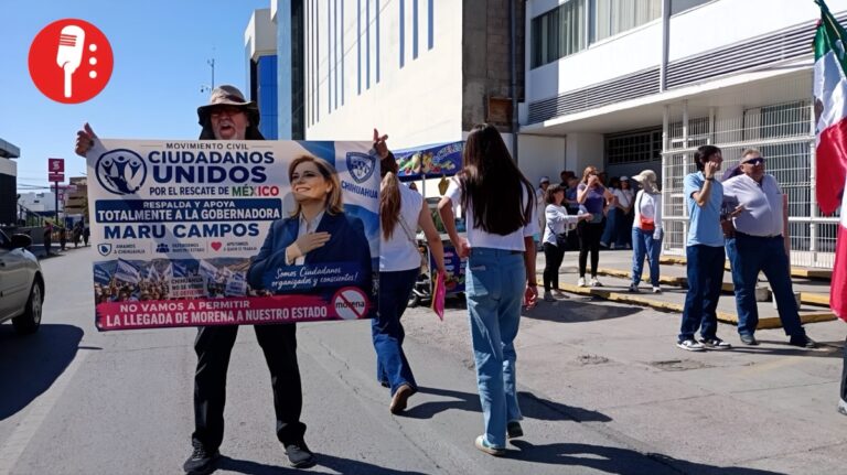 Simpatizantes de Maru Campos claman por apoyo de Trump ante posible juicio político