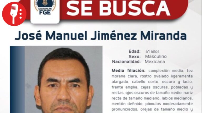 Fiscalía de Michoacán emite recompensa por detención de José Manuel “N”, presunto responsable del homicidio de Carlos Manzo