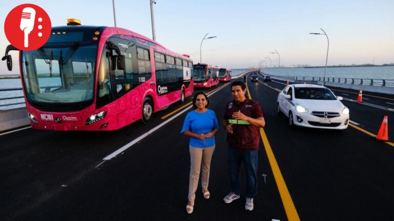 Inician pruebas gratuitas del MOBI sobre Puente Nichupté en Cancún