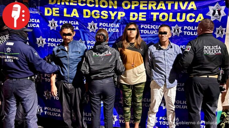 Detienen a tres presuntos carteristas y a un “motorratón” en Toluca