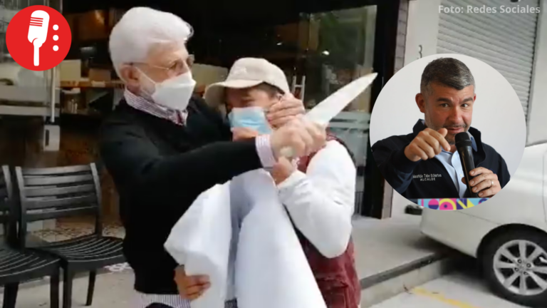 Tabe condena violencia contra Rojo de la Vega; se olvida que su padre amenazó a alguien con un cuchillo