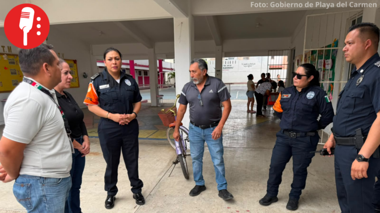 Refuerzan seguridad en escuelas de Playa del Carmen con Operativo Borrador
