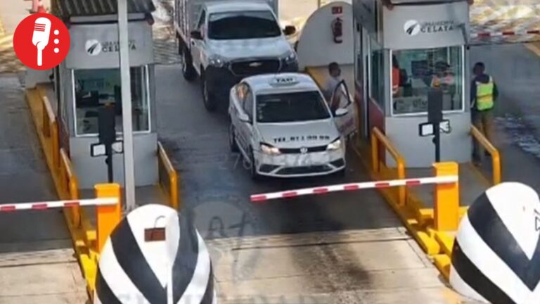 Sujeto roba caseta de cobro y arrolla a elemento de la Guardia Nacional en Guanajuato