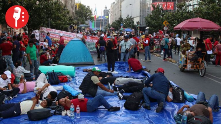 Rosa Icela llama a la CNTE a levantar plantón; destaca avances en pensiones y carrera magisterial