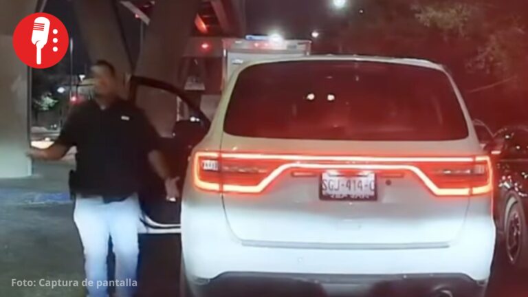 Presunto escolta de alcalde de El Carmen, NL, es captado amenazando a automovilista