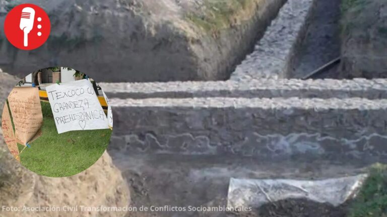 Suspenden construcción de plaza comercial en sitio arqueológico Los Ahuehuetes, Texcoco