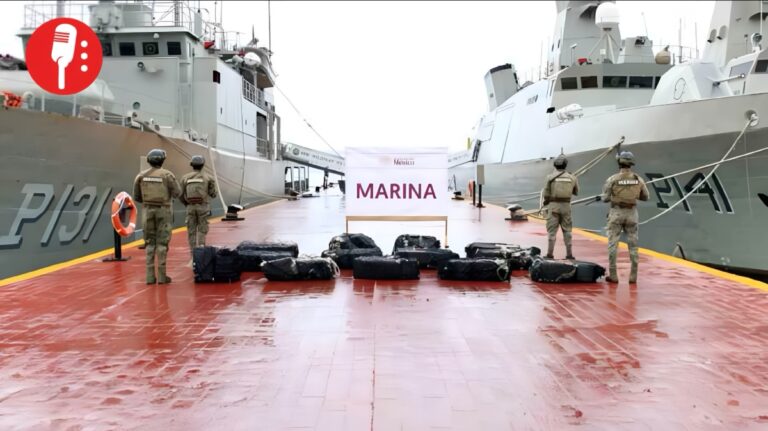 Aseguran más de 800 kilos de cocaína frente a costas de Guerrero; hay cinco detenidos