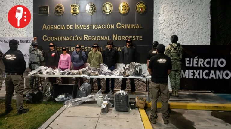 Ejército y GN capturan a seis con arsenal y 16 vehículos en Durango