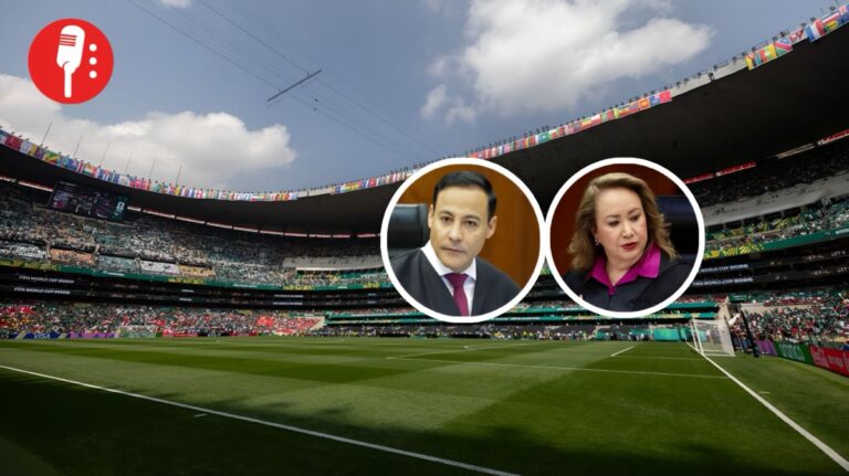 Ministros de la Corte, al palco de Televisa en el Azteca