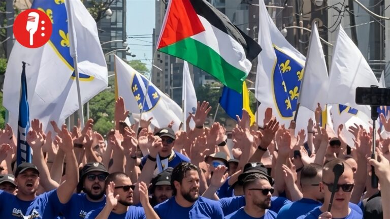 Bosnios llevan la bandera palestina a los estadios del Mundial 2026