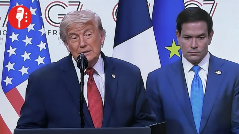 Trump llama “asustada” a Sheinbaum en el G7
