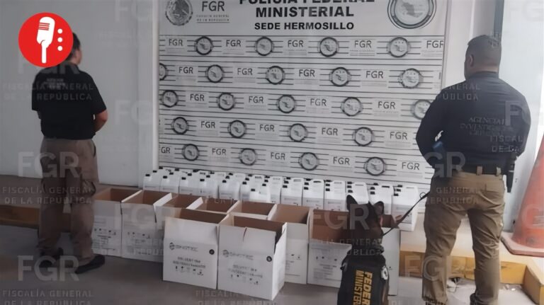 FGR intercepta 200 litros de “cristal” enviados por paquetería de Culiacán a Hermosillo