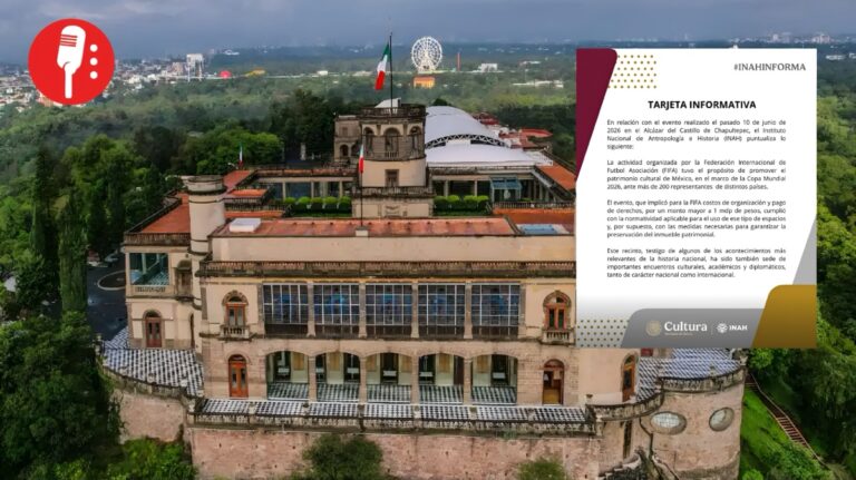 El INAH defiende el uso del Castillo de Chapultepec para evento de la FIFA