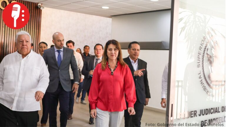 Gobernadora de Morelos se reúne con presidente del Tribunal Superior de Justicia del Estado