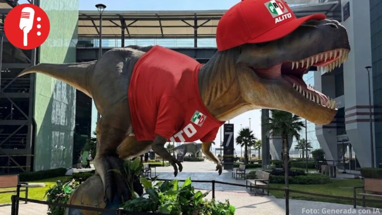 AIFA homenajea al PRI: inaugura Museo de Dinosaurios en sus instalaciones