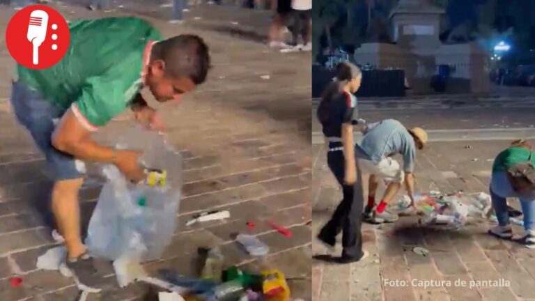 Afición regia adopta hábito japonés: recogen basura después del partido