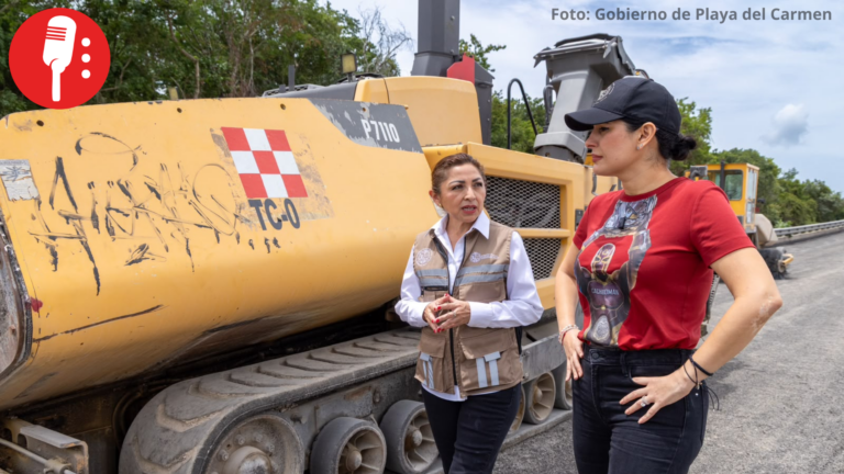 Estefanía Mercado supervisa repavimentaciones para garantizar obras de calidad en Playa del Carmen
