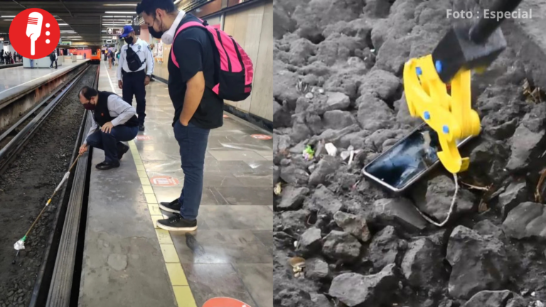 Caída de celulares a vías satura paros en Metro de CDMX