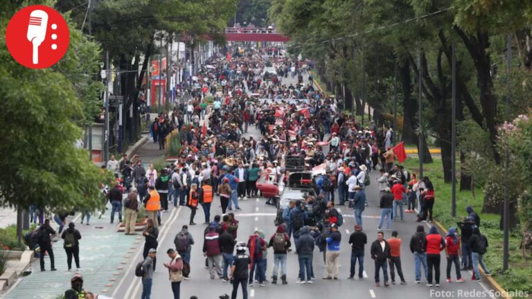 CNTE se moviliza en CDMX frente a autoridades de educación preescolar