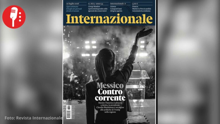 Revista italiana destaca a Sheinbaum como referente global de la izquierda