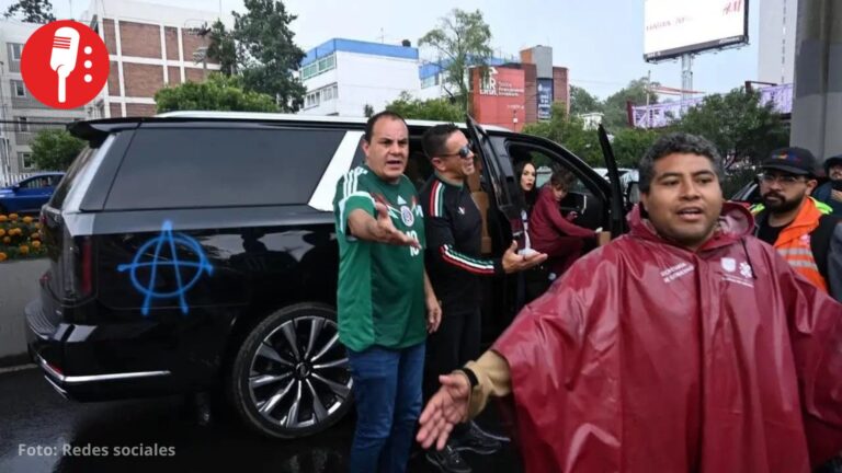 Manifestantes antimundialistas vandalizan camioneta de Cuauhtémoc Blanco