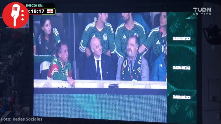 Abuchean a Gianni Infantino y Emilio Azcárraga durante el México vs Inglaterra