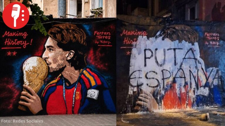 Vandalizan mural de Ferran Torres a menos de un día de su inauguración