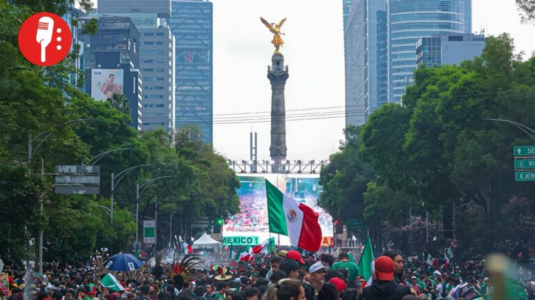 Zócalo y Ángel de la Independencia registran lleno total antes del México-Inglaterra